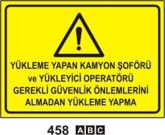 Yükleme Yapan Kamyon Şoförü ve Yükleyici Operatörü Gerekli Güvenlik Önlemlerini Almadan Yükleme Yapma