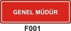 Genel Müdür Levhası