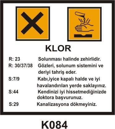 Tehlikeli Madde Ambalaj Saklama Kapları Etiketleri