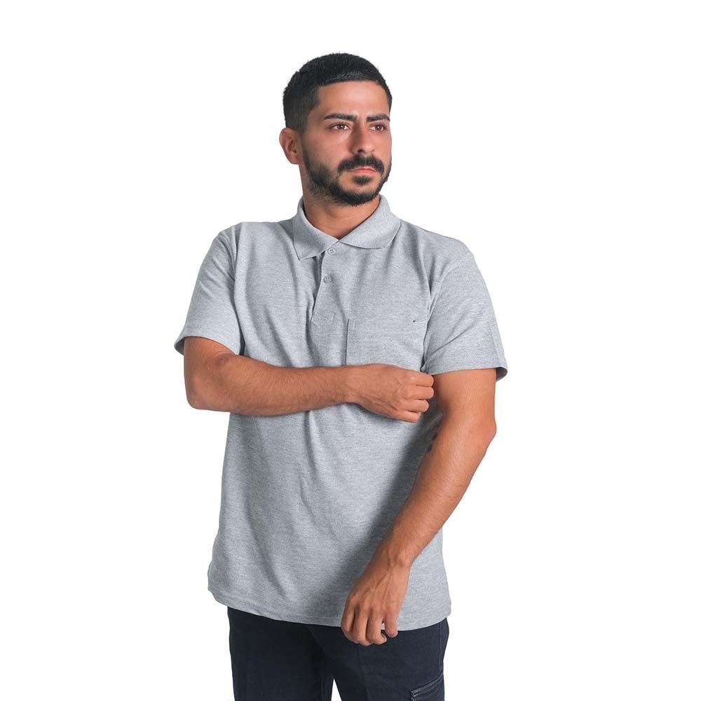 Buriş CoolFit Polo Yaka Tişört Gri