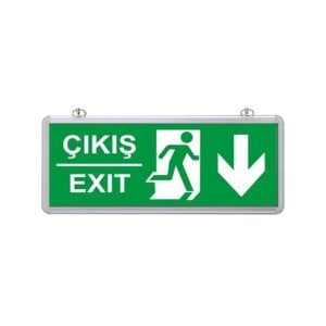 Çıkış Exit Ledli Armatür Aşağı Ok