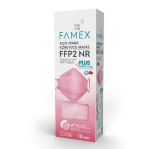 Famex FFP2 N95 10'lu Pembe Maske