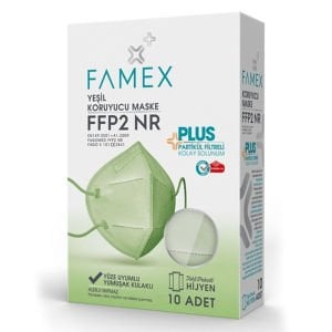 Famex N95 FFP2 Maske Yeşil 10'lu