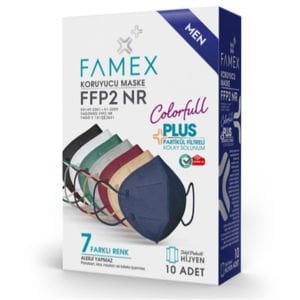 Famex N95 FFP2 Maske Karışık Renk 10'lu