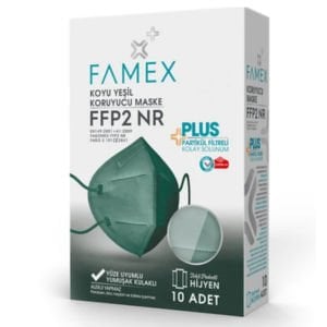 Famex N95 FFP2 Maske Yesil 10'lu