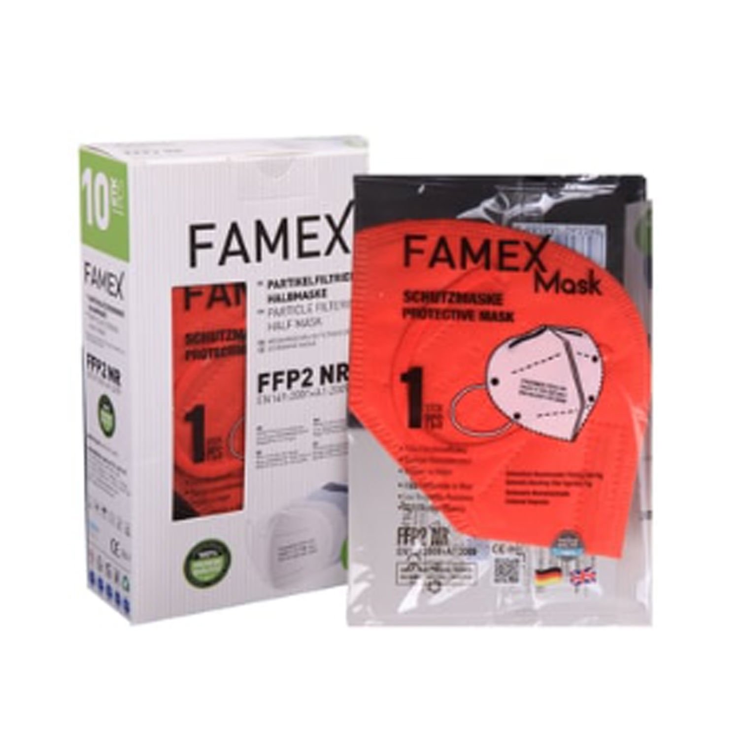 Famex Mask FFP2 NR Medikal Maske Tekli Paket 10 Adet