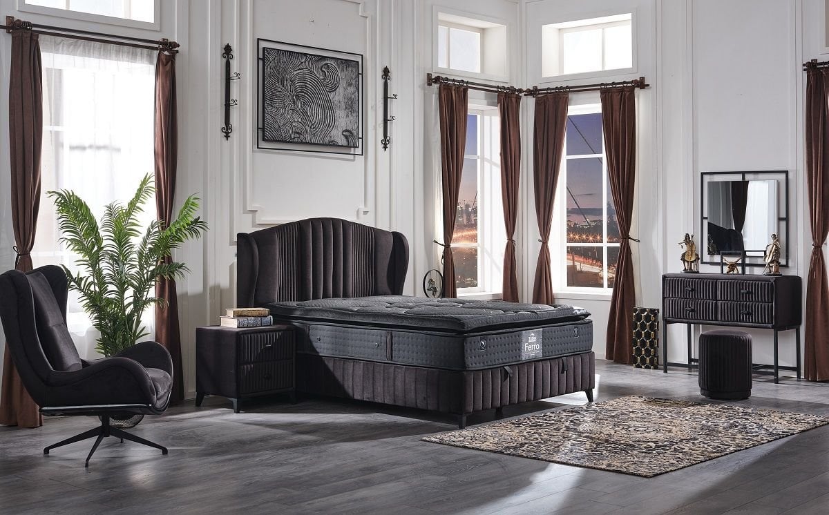 Ferro Orthopedic Bölgesel Torba Yay Sistemli Yatak+Baza+Baza Başlığı