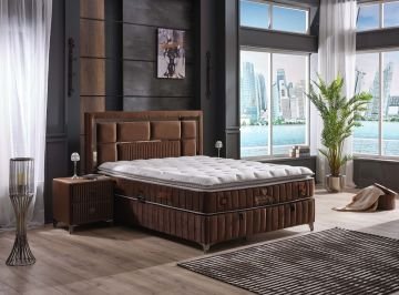 Brown Diamond XL Keten Lifli Organik Pedli Yatak