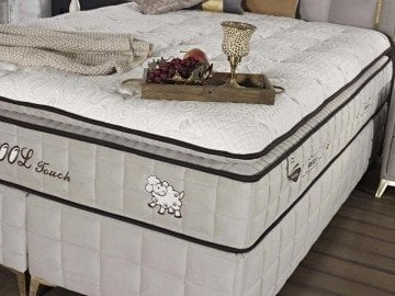 Wool Touch Pedli Koyun Yünü Torba ve Paket Yaylı Ortopedik Yatak Seti