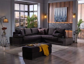 Luıza Köşe Takımı (Siyah)