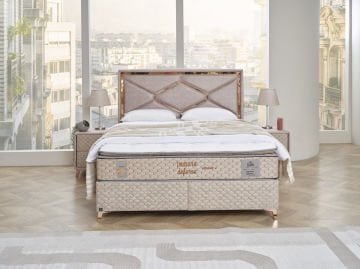 İmmune Defense Pedli 4 Mevsim Kuş Tüyü Sünger Torba Yaylı Yatak Seti Yatak+Baza+Başlık