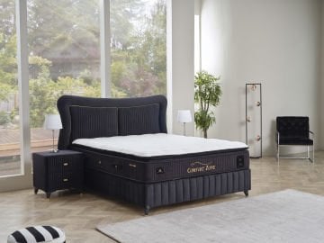 Comfort Zone Pedli Çift Yönlü-Kuş Tüyü Sünger (Yumuşak Sünger-Sert Sünger) Dual Torba Yaylı Yatak Seti