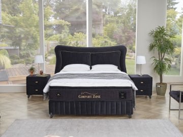 Comfort Zone Pedli Çift Yönlü-Kuş Tüyü Sünger (Yumuşak Sünger-Sert Sünger) Dual Torba Yaylı Yatak Seti