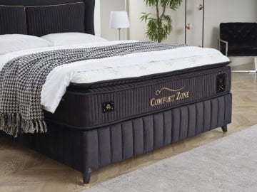 Comfort Zone Pedli Çift Yönlü-Kuş Tüyü Sünger (Yumuşak Sünger-Sert Sünger) Dual Torba Yaylı Yatak Seti