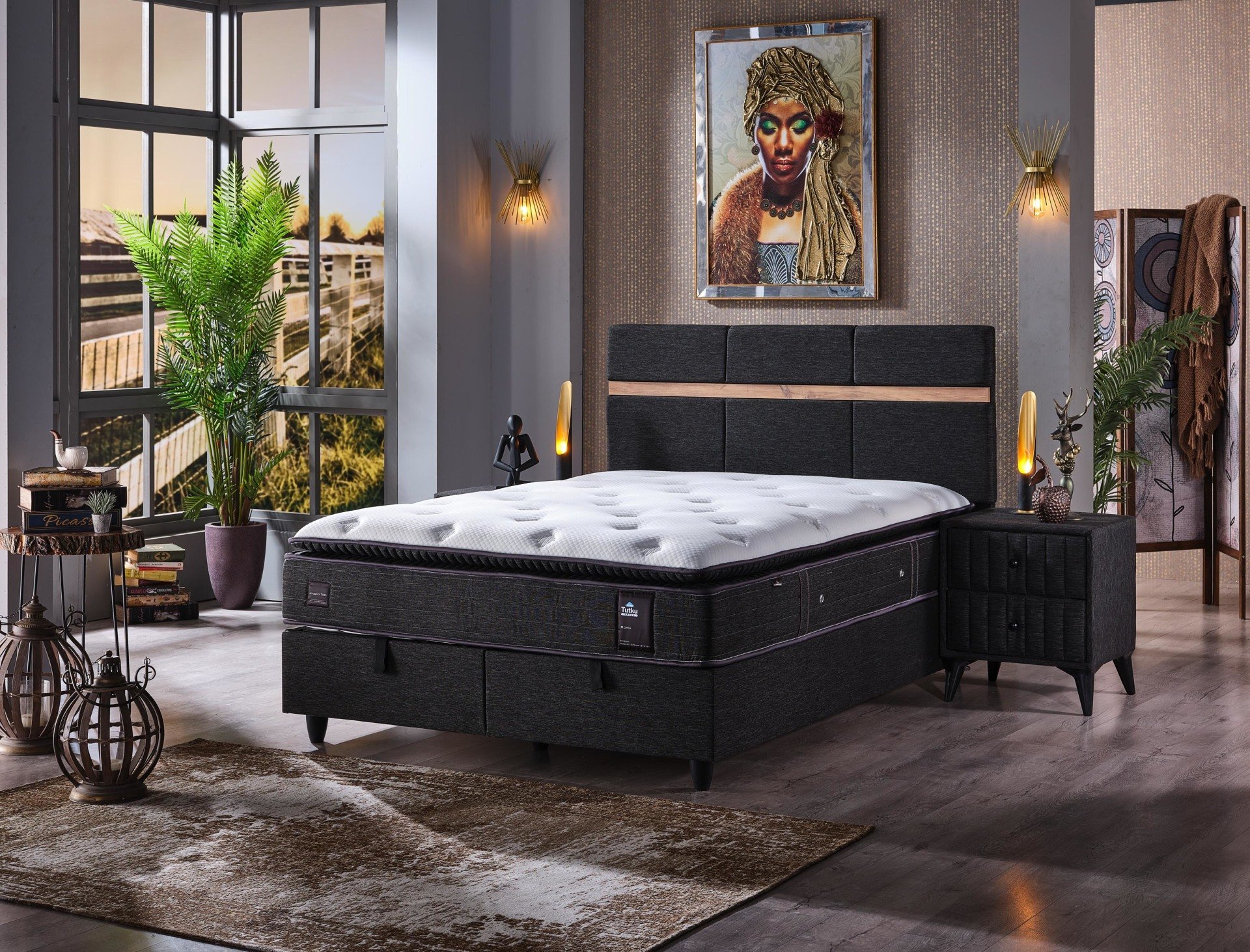 Roma Torba ve Paket Yaylı Pedli 4 Mevsim Ortopedik Yatak