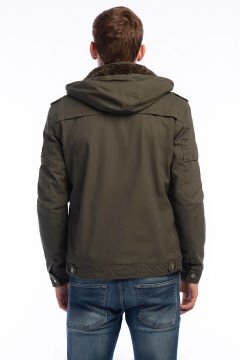 5611 Haki Gabardin Parka Mont