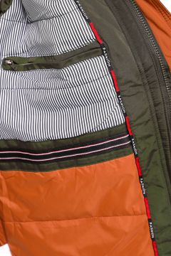 5613 Haki Rüzgar Geçirmez Su İticili Parka Mont