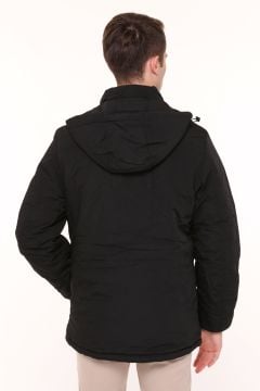 5613 Siyah Rüzgar Geçirmez Su İticili Parka Mont