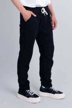 5110 Siyah Müslin  Rahat Pantolon