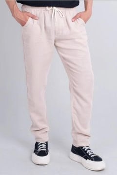 5110 Bej Müslin Rahat Pantolon