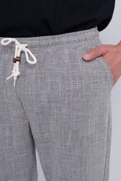 5111 Siyah Kırçıl Desen Rahat Pantolon