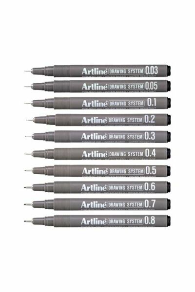 Artline 0,1 mm Siyah Çizim Kalemi