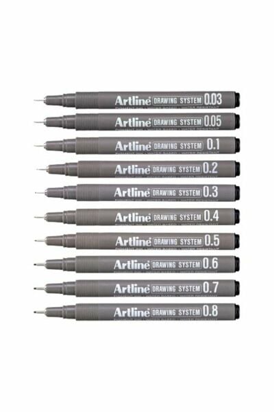 Artline 0,7 mm Siyah Çizim Kalemi