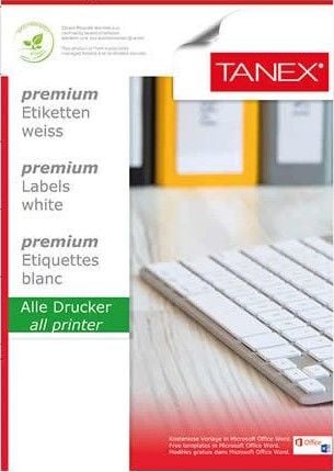 Tanex TW-2054 35x33,16mm 100 lü Lazer Etiketi