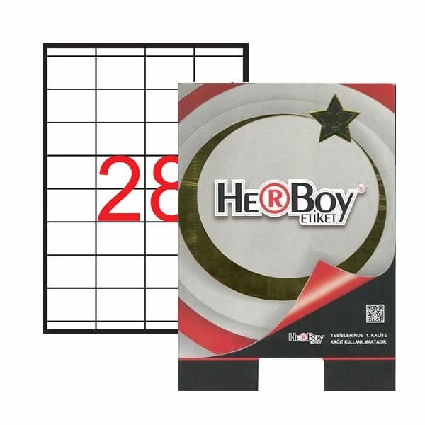Herboy HB-1028 52,5mmX41mm Beyaz Laser Etiket