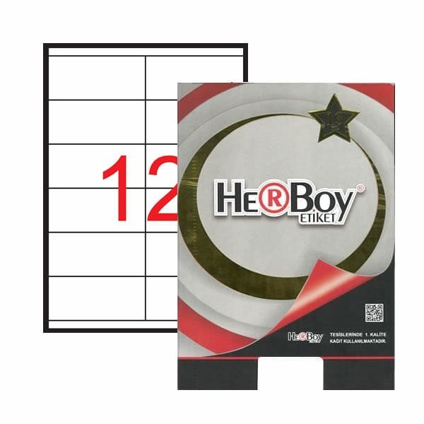 Herboy HB-1512 105mmX46mm Beyaz Lazer Etiket