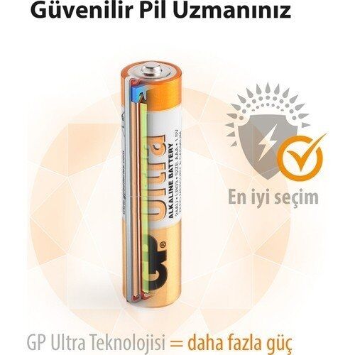 Gp 24AU-VS 12 li Ultra Alkalin İnce Kalem Pil