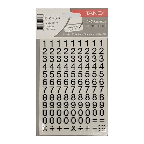 Tanex STC-504 10 mm 2 li Regular Rakam Etiketi