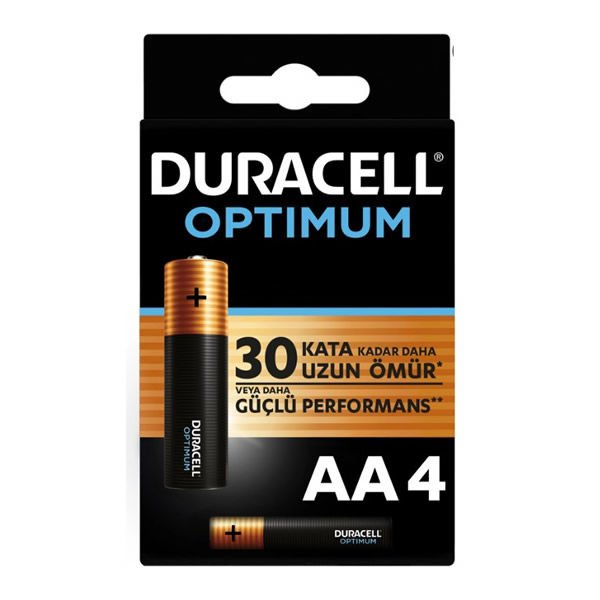 Duracell AA4 Optimum 4 lü AA Kalem Pil