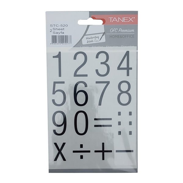Tanex STC-520 30 mm 2 li Regular Rakam Etiket