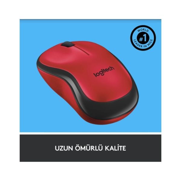 Logitech 910-004880 M220 Silent Kırmızı Kablosuz Mouse