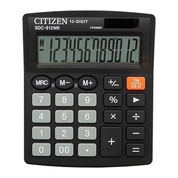 Citizen SDC-812NR Siyah Hesap Makinesi