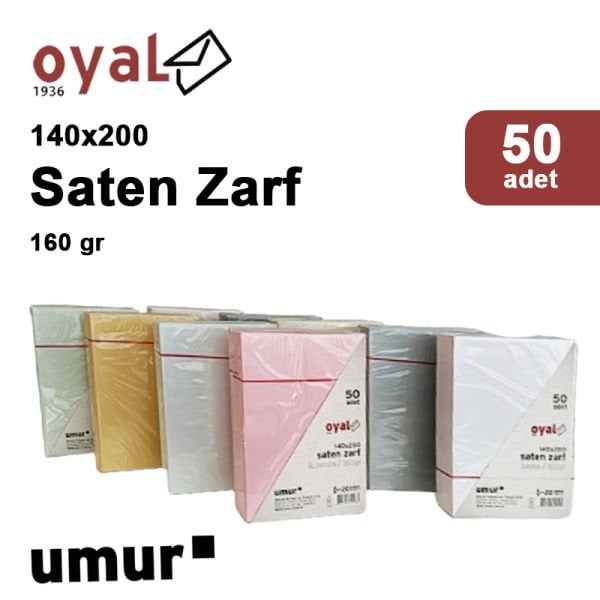 Oyal 14x20 160gr 50li Krem Saten Zarf