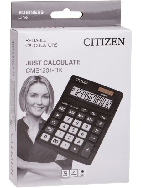 Citizen CMB-1201BK Siyah Ortaboy Hesap Makinesi