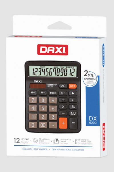 Daxi DX-6200 12 Hane Masaüstü Hesap Makinesi