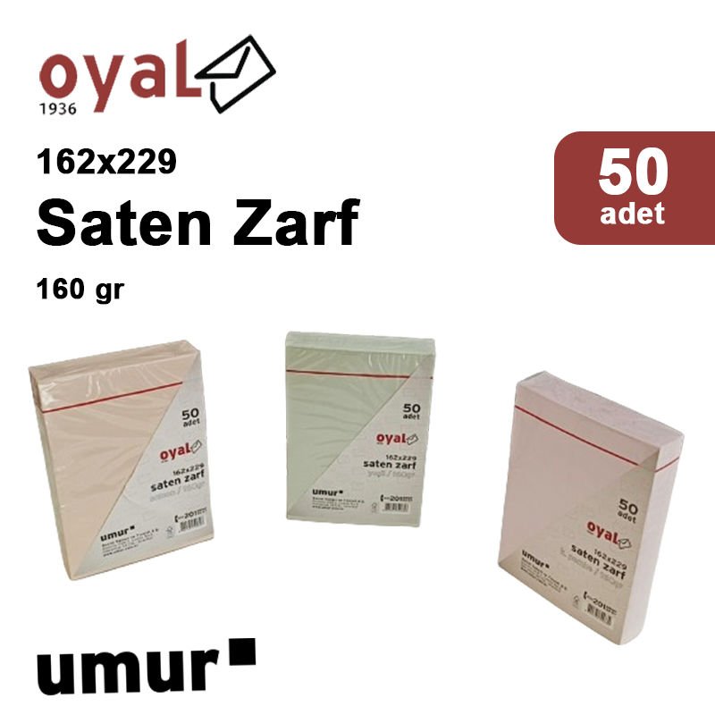 Oyal 162x229 160gr 50li Koyu Somon Saten Zarf