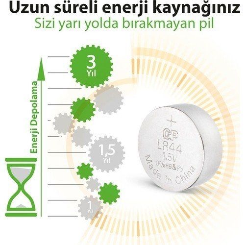 Gp GpA76-2C10 Lr44 10 lu Alkalin Pil