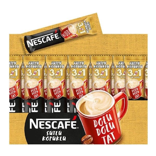 Nestle Nescafe 3 ü 1 Arada Sütlü Köpüklü 72 li 17,4 gr Hazır Kahve