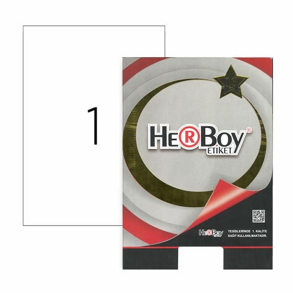 Herboy HB-1000 210mmX297mm Beyaz Lazer Etiket