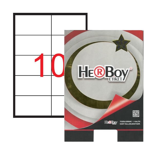 Herboy HB-1610 105mmX57mm Beyaz Lazer Etiket