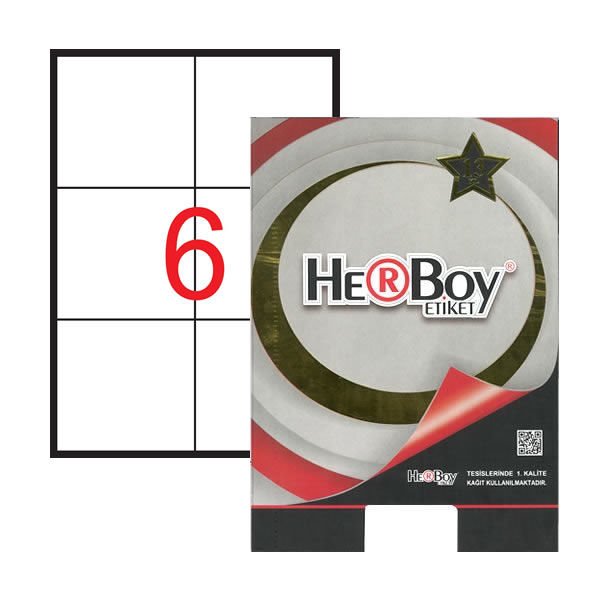 Herboy HB-1303 105mmX99mm Beyaz Lazer Etiket
