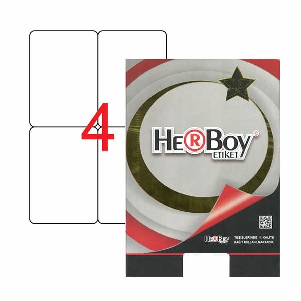 Herboy HB-1004 99,1mmX139mm Beyaz Lazer Etiket