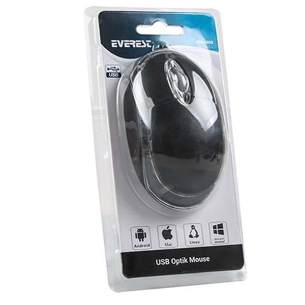 Everest Km-6809 Işıklı Usb Kablolu Mouse