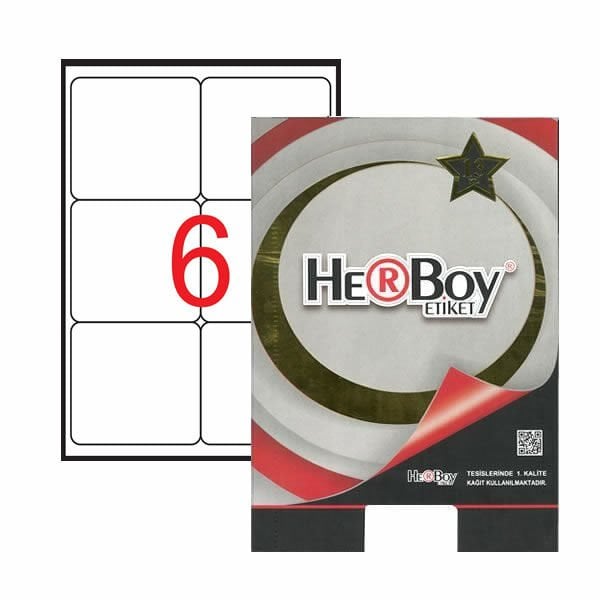 Herboy HB-1006 99,1mmX93,1mm Beyaz Lazer Etiket