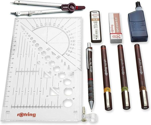 Rotring Isograph 0.2 & 0.3 & 0.5 & Tikky Kalem Seti