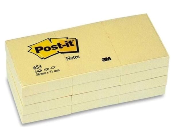 Post-It 653 38x51 12x100 Yaprak Not Kağıdı